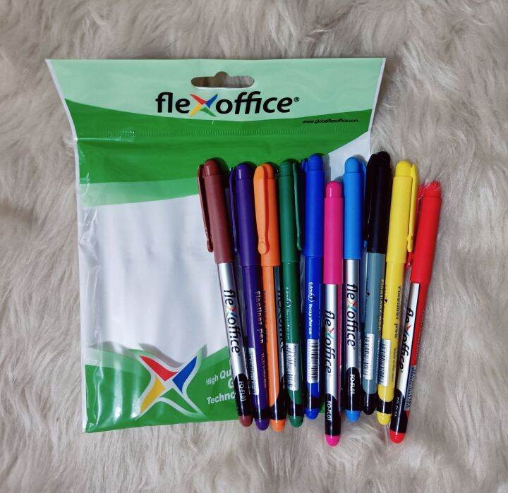 Pcs Flexoffice Flexstick Neo Fine Liner And Laris Black And Blue