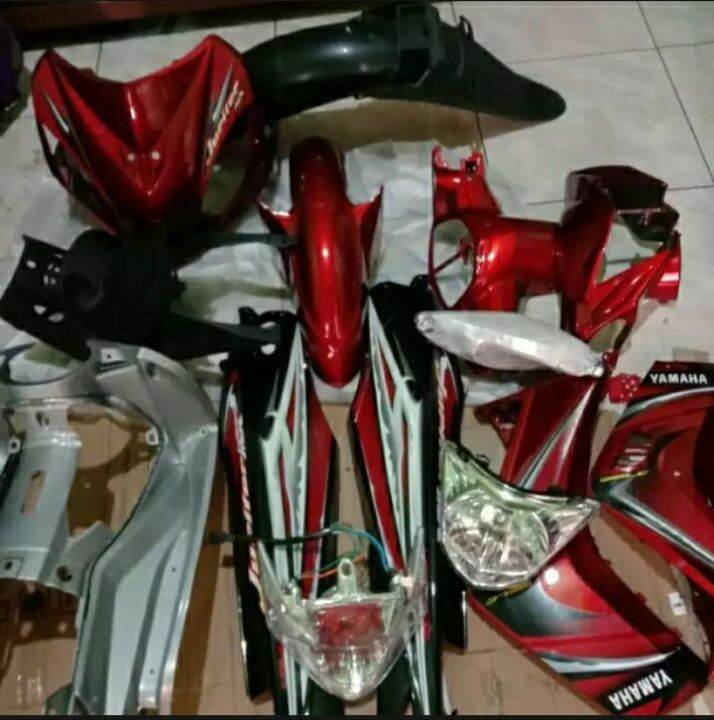 Cover Body Full Set Jupiter Mx 135 Lama Biru Silver Merah Silver