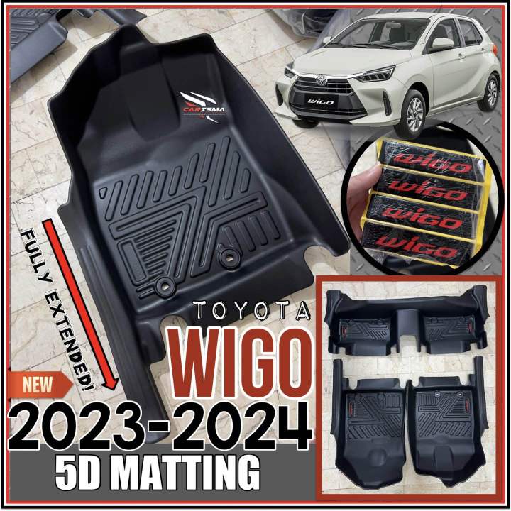 ALL NEW TOYOTA WIGO 2023 2024 5D DEEP DISH MATTING Fully Extended Wigo