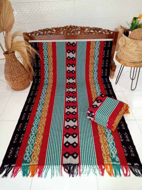 Kain Tenun Ikat Tradisional Antik Blanket Etnik Original Lazada Indonesia