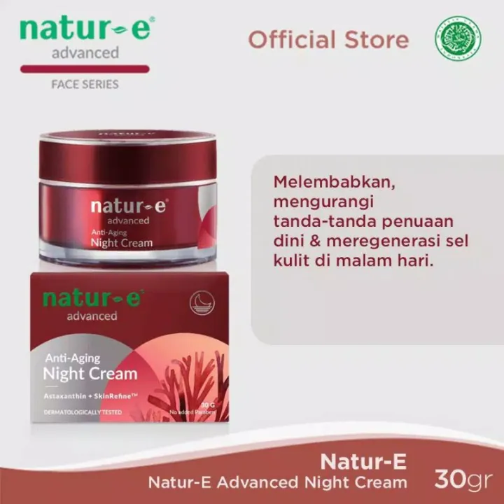 Natur E Advanced Face Series Anti Aging Night Cream Krim Malam Untuk