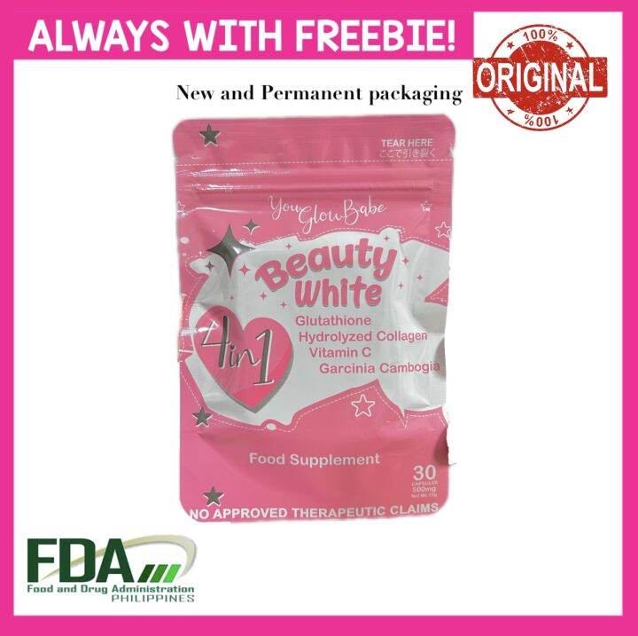 YOU GLOW BABE BEAUTY WHITE 4in1 GLUTATHIONE COLLAGEN SLIMMING CAPSULES