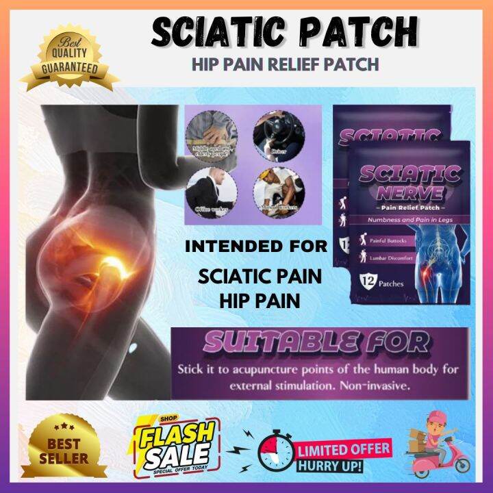 12Pcs Sciatica Nerve Pain Relief Patch Heating Patch Body Balm