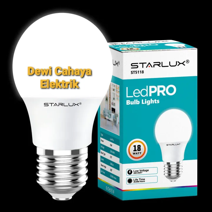 Starlux LED PRO 18W Bohlam Lampu LED 18W Cahaya Putih E27 SNI Lampu