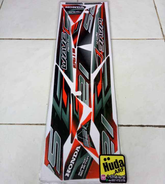 Striping Variasi Honda Supra X 125 Wave PGM Fi Lis Sticker Variasi