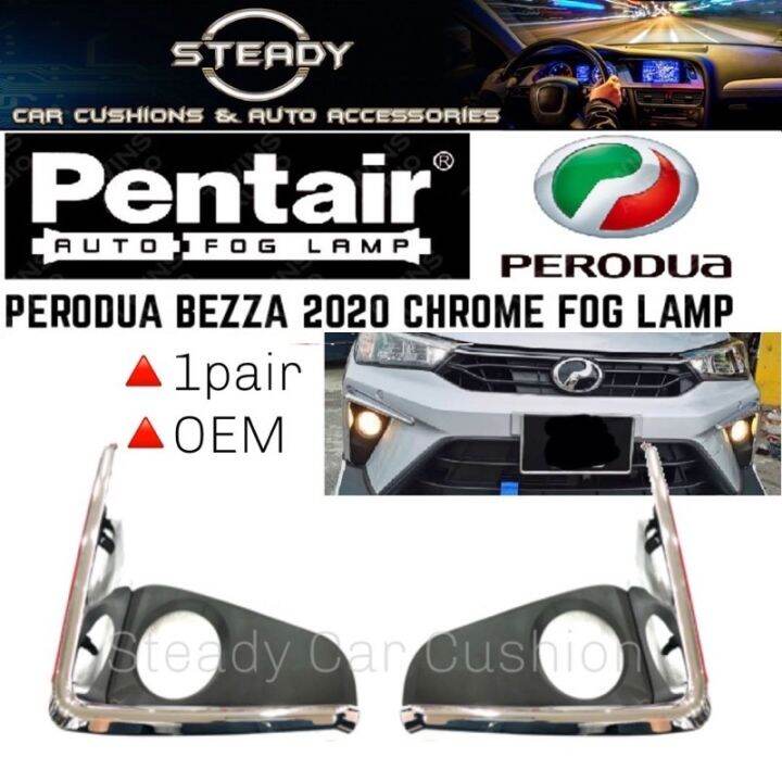 Perodua Bezza Fog Lamp Set Fog Lamp Cover Chormed Sport Light Glass