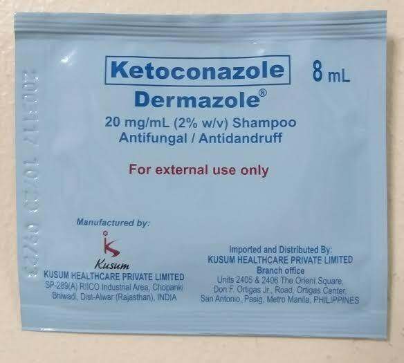 Dermazole Ketoconazole Shampoo 8ml Antidandruff Antifungal Sold Per