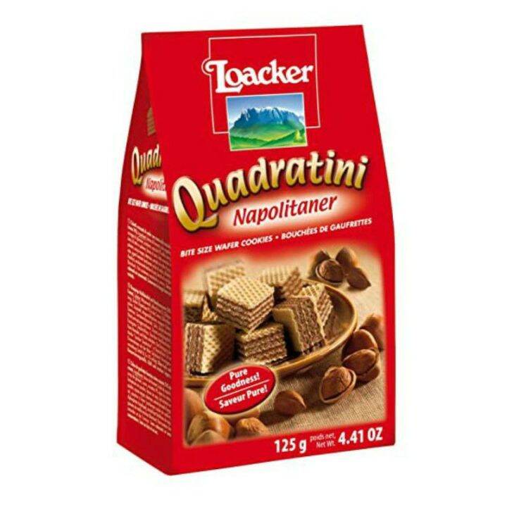 Loacker Quadratini Bite Size Wafer Cookies G Lazada Ph