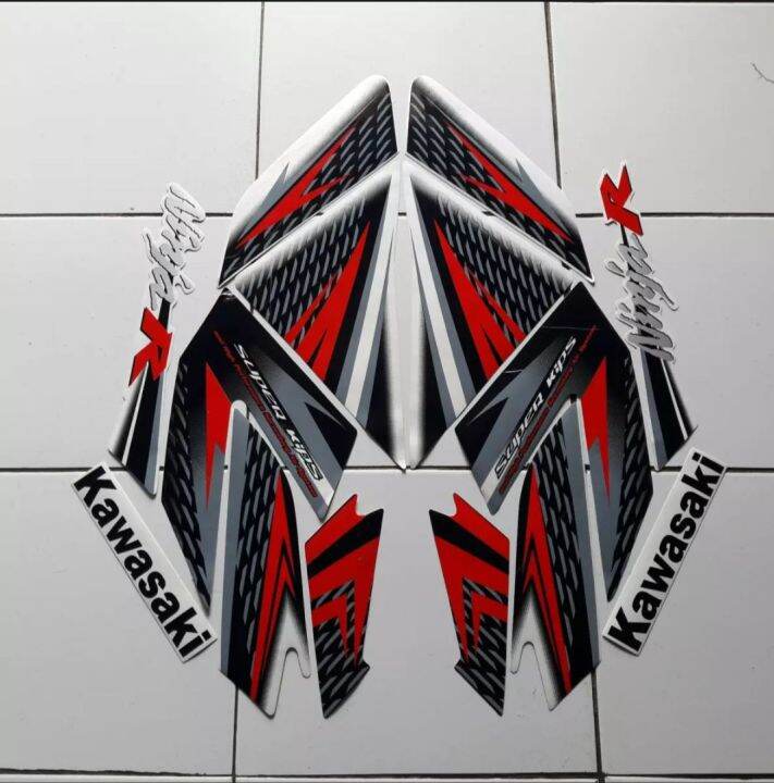 Sticker Striping Lis Les Body Motor Kawasaki Ninja R Putih