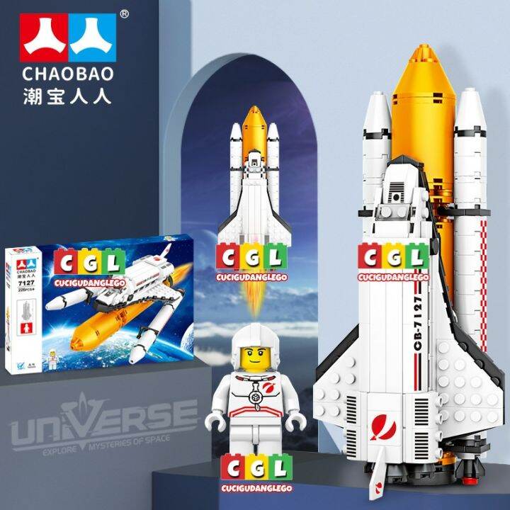 Mainan Bricks NASA Roket Pesawat Astronot Angkasa Space Shuttle Rocket