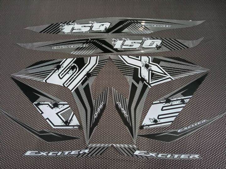 STRIPING TRANSPARAN YAMAHA MX KING 150 EXCITER HITAM PUTIH Lazada