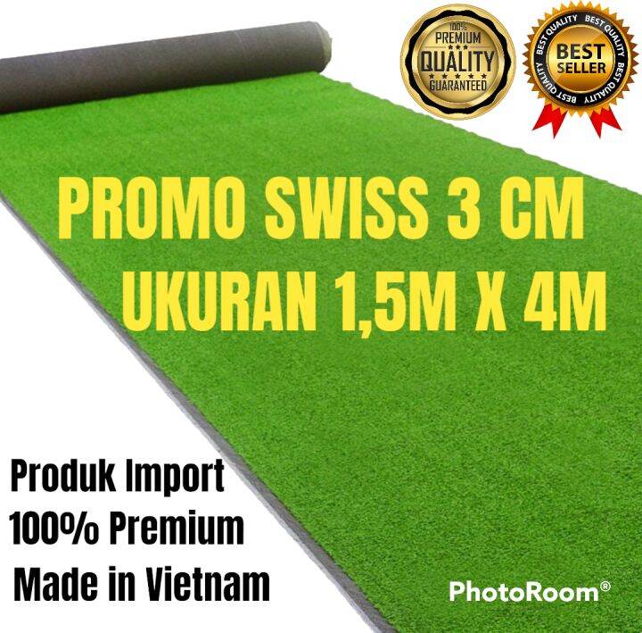 Rumput Sintetis Ukuran M X M Utuh Tanpa Putus Tipe Swiss Full