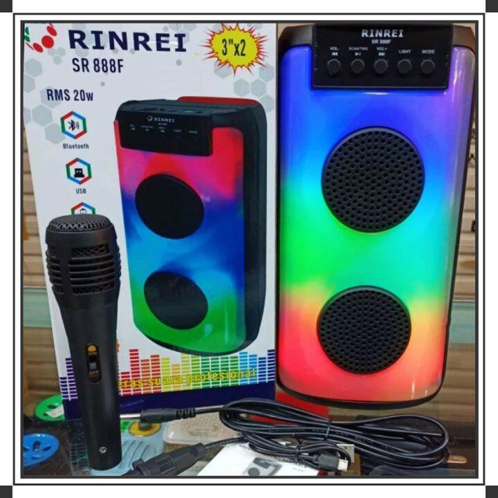 Speaker Bluetooth Rinrei Sr F Inch X Speaker Karaoke Lazada