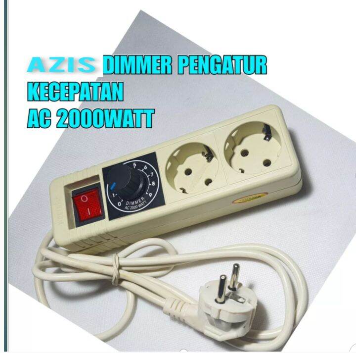 Scr Dimmer 2000 Wat 220v 2 Lobang 3 Meter Pengatur Kecepatan Mesin