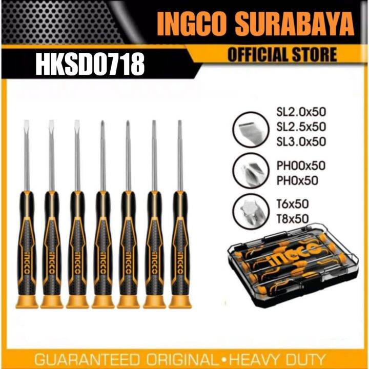 Ingco Hksd Obeng Set Pcs Pcs Precision Screwdriver Set Cr V