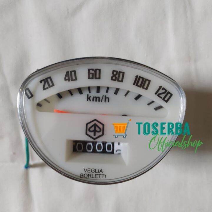 Speedometer Kilometer Veglia Borletti Vespa Super Putih White