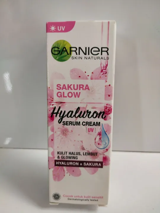 Garnier Sakura Glow Hyaluron Serum Day Cream 20ml UV Yang Menjadikan