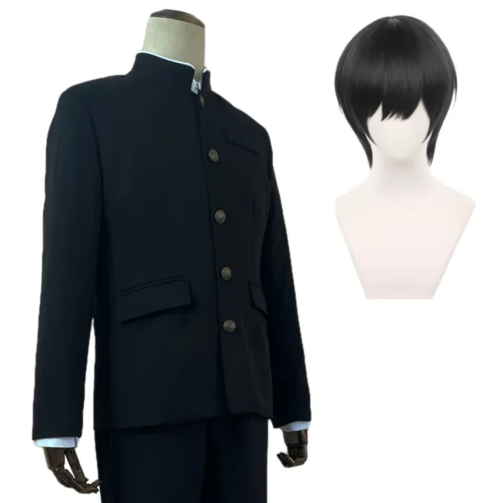 Holoun Anime Chainsaw Man Cosplay Costume Denji Aki Hayakawa Black Suit