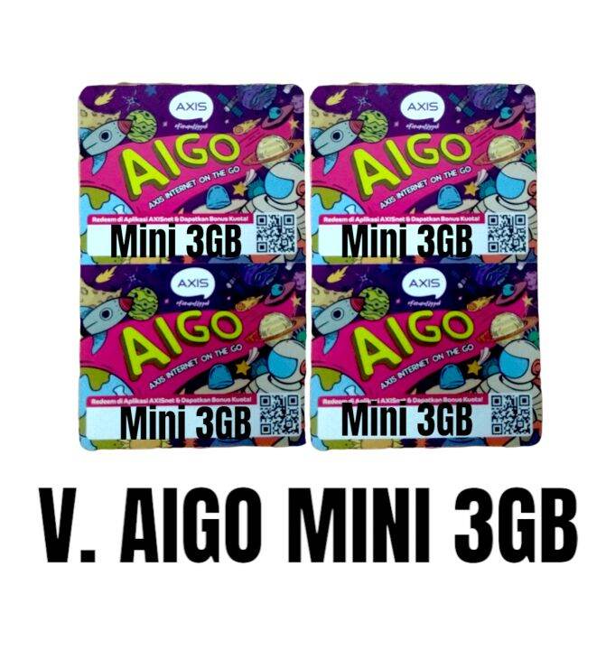 Voucher Internet Axis Aigo Mini 3GB 15 Hari Murah Lazada Indonesia