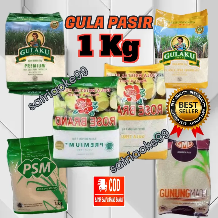 Gula Pasir Putih Kuning Gulaku Rose Brand PSM GMP Asli 1 Kg Lazada