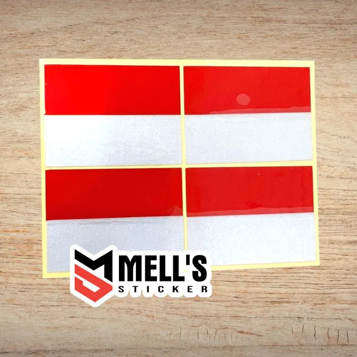 Cutting Merah Putih Polos Isi Stiker Merah Putih Stiker Bendera