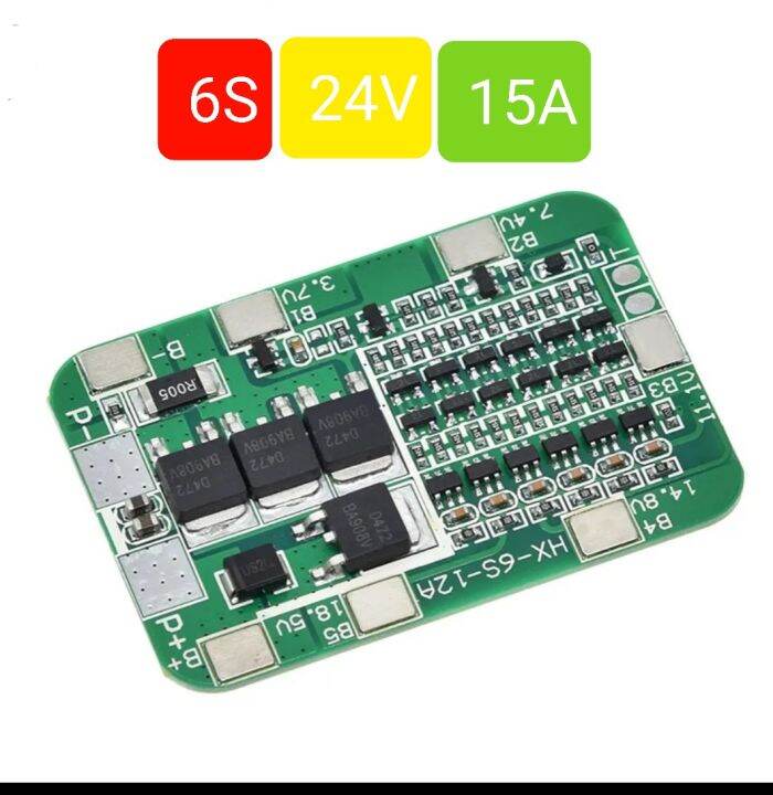 BMS 6S 24V 15A Battery Management Sistem Charger Protection 18650