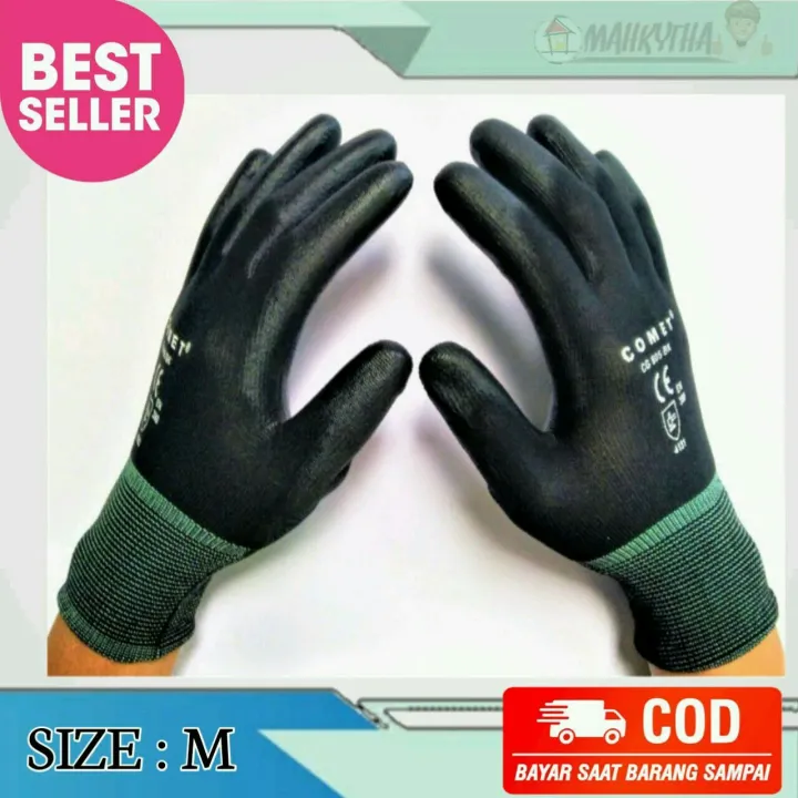 Sarung Tangan Comet Palm Fit Cg Bk Safety Gloves Lazada Indonesia