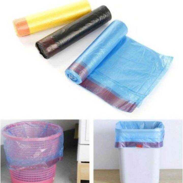 Plastik Sampah Roll Kantong Plastik Sampah Roll Dengan Tali Lazada