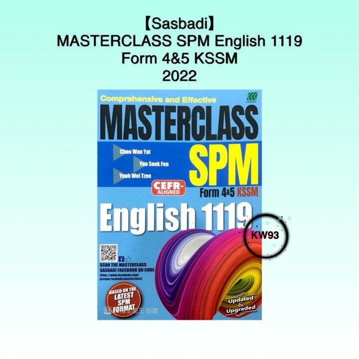 SasbadiBuku Rujukan MASTERCLASS English 1119 SPM Tingkatan 4 5