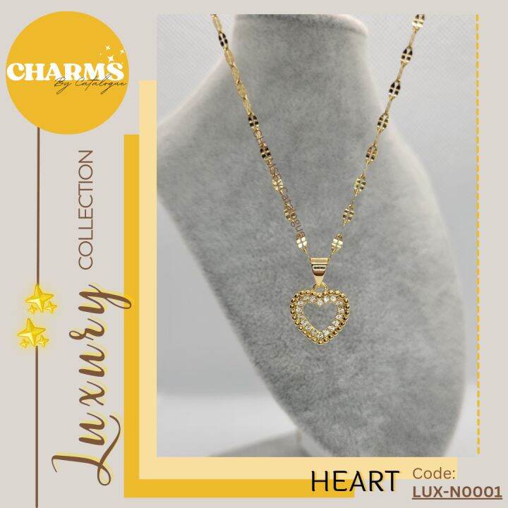 Korean Inspired Stainless Steel Gold Plated Necklace In Luxury