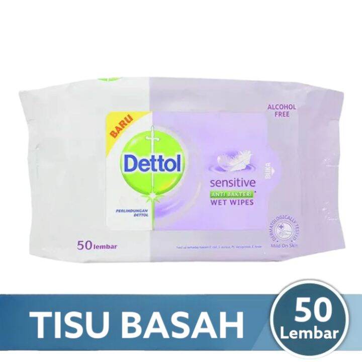 Dettol Sensitive Wet Wipes Anti Bakteri 50 Lembar Lazada Indonesia