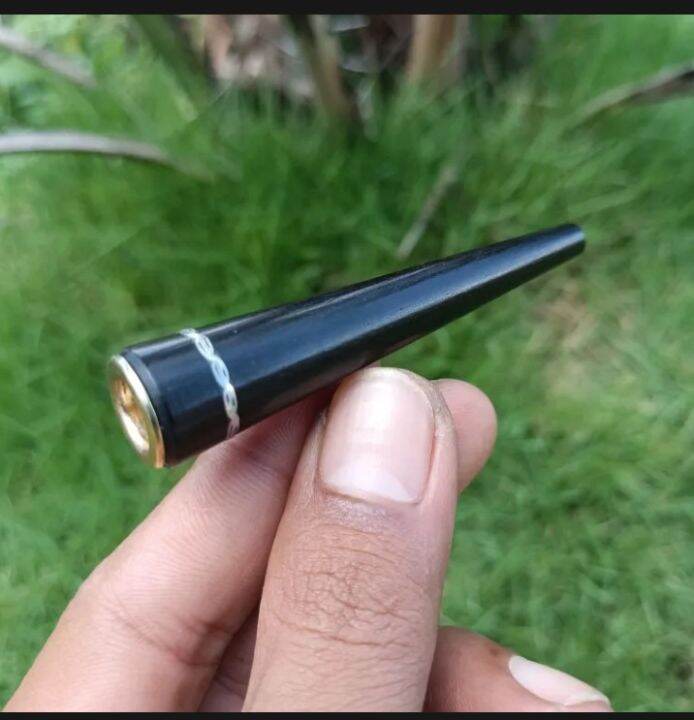 Once Pipa Rokok Kayu Kelor Hitam Motif Timah Lazada Indonesia