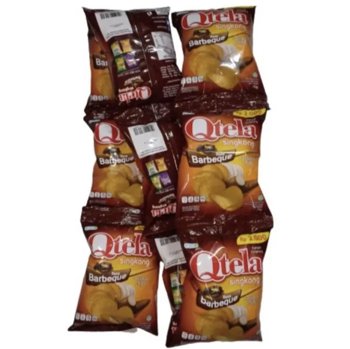 Qtela Kripik Singkong Rasa Barbeque Snack Qtela Renceng Lazada