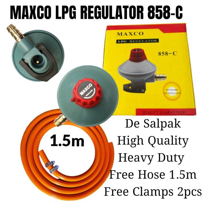 Maxco Lpg Regulator De Salpak A S Valve Free Hose 1 5m And 2pcs Clamps