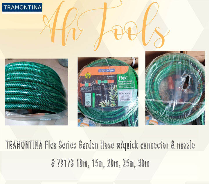 Tramontina Garden Hose Flex Series W Quick Connector Nozzle 6mtrs