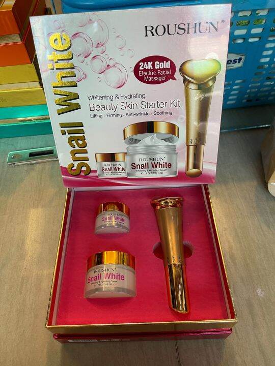 ROUSHUN Snail Eye Cream Face Cream 24K Electric Facial Massager