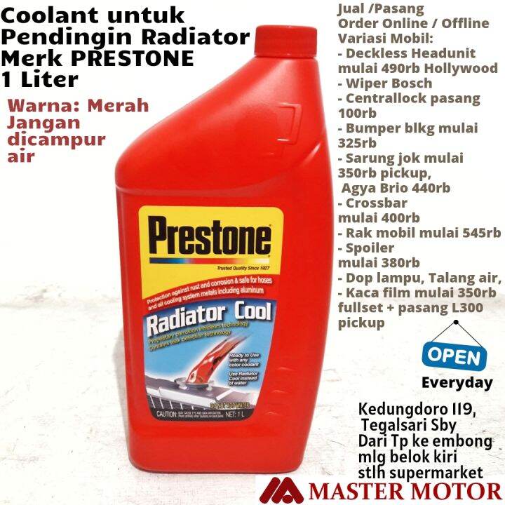 Air Radiator Coolant Prestone Merah Liter Cool Pendingin Panas Mesin