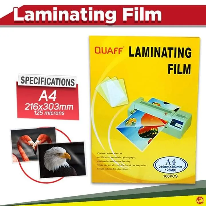 A4 Laminating Film 100 Pcs 125 Mic Lazada PH