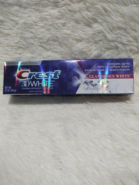 Crest 3D White Glamorous White Fluoride Anticavity Toothpaste 116g