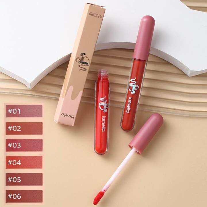 Lameila Nude Edition Lip Glaze Lipstik Cair Lip Gloss Pelembab Silky