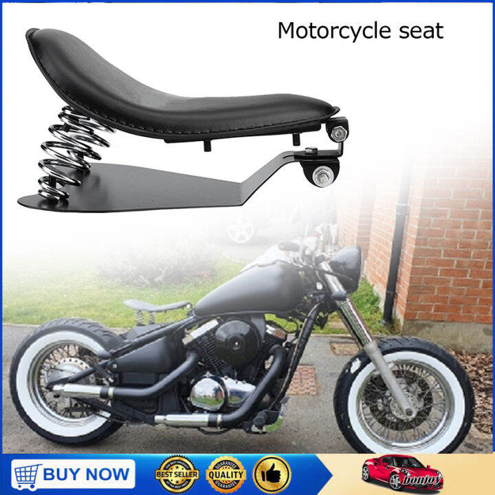 Motorcycle Solo Seat With Baseplate And Springs Bracket Sitting Cushion