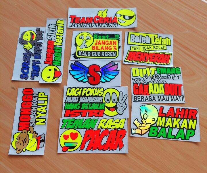 STICKER STIKER KATA KATA STABILO CUTTING Lazada Indonesia