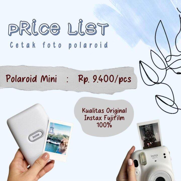 Cetak Polaroid Original Instax Mini Fujifilm Lazada Indonesia