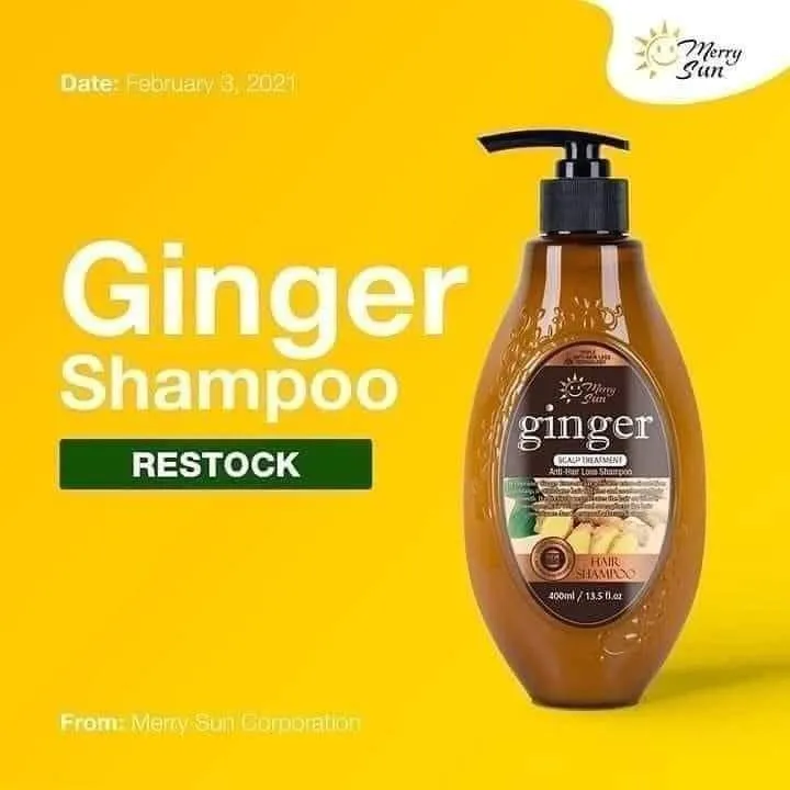 Merrysun Ginger Shampoo Anti Hair Loss Lazada PH