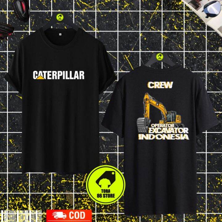 Kaos Alat Berat Caterpillar Crew Operator Excavator Indonesis Lazada