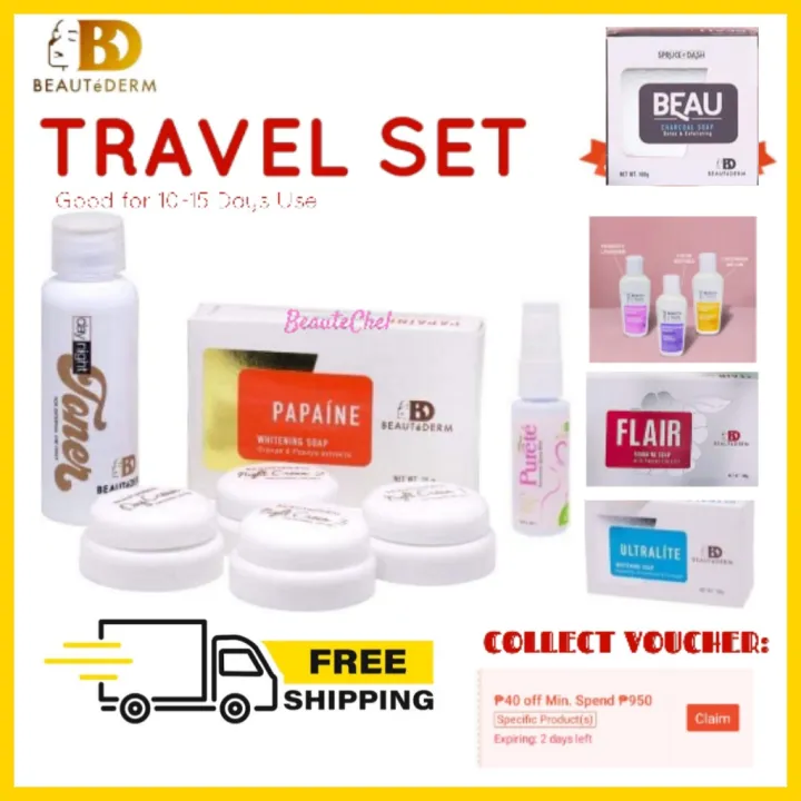 Free Shipping BEAUTéDERM Travel Set with Freebie Lazada PH