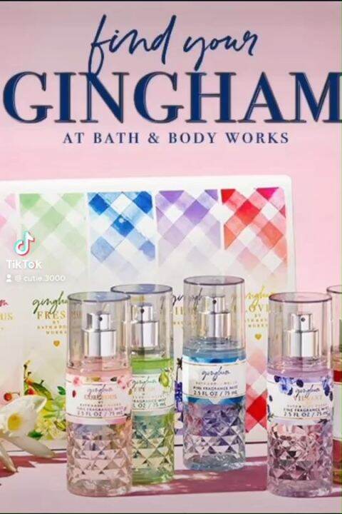 Gingham Vibrant Bath And Body Works BBW Fine Fragrance Mist Travel Size