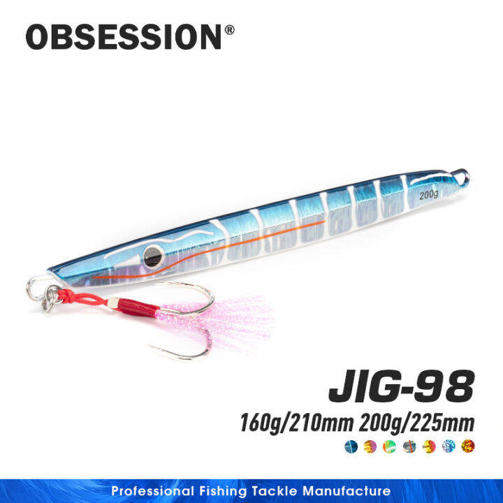 OBSESSION 160g 200g Major Craft Jigpara Vertical Long Metal Jig With