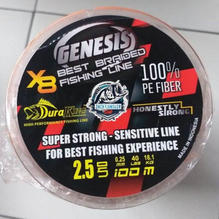 Senar PE Genesis Duraking X8 100M Connecting Multi Colour Lazada