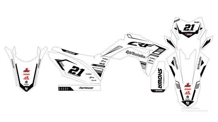 DECAL CRF PUTIH POLOS Lazada Indonesia